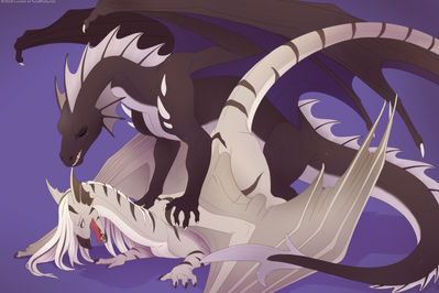Dragons Mating
art by lunalei
Keywords: dragon;dragoness;male;female;feral;M/F;from_behind;lunalei