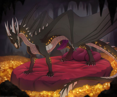 Drake's Hoard
art by lunalei
Keywords: dragon;male;feral;solo;penis;hoard;lunalei