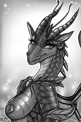 Anthro Luna (Wings_of_Fire)
art by lunula
Keywords: wings_of_fire;silkwing;luna;dragoness;female;antho;breasts;solo;suggestive;lunula
