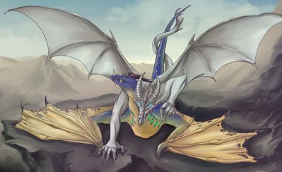 Mating Dragons
art by vivern-of-nosgoth
Keywords: dragon;dragoness;wyvern;male;female;feral;M/F;from_behind;vivern-of-nosgoth