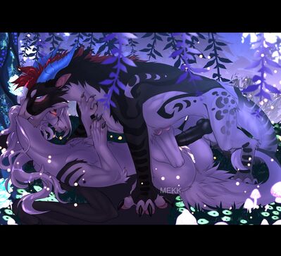 Felkin Tenderness
art by mekk.
Keywords: dragon;dragoness;felkin;male;female;feral;M/F;penis;missionary;vaginal_penetration;spooge;mekk.