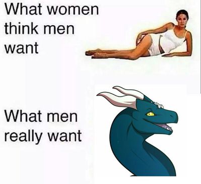 What Men Want
unknown creator
Keywords: dragon;feral;human;woman;female;suggestive;humor;meme