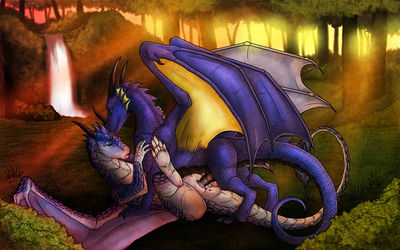 Dragon Sex In The Forest
art by mindark
Keywords: dragon;dragoness;male;female;feral;M/F;penis;missionary;vaginal_penetration;spooge;mindark