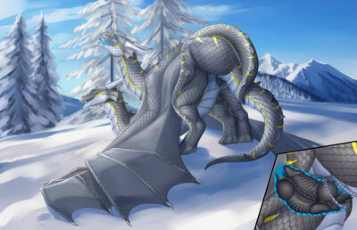 Wyvern Docking
art by miriizah
Keywords: dragon;wyvern;male;feral;M/M;penis;from_behind;docking;internal;miriizah