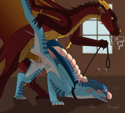 Obsession (Wings_of_Fire)
art by misterluk
Keywords: wings_of_fire;seawing;silkwing;hybrid;dragon;dragoness;male;female;feral;M/F;bondage;penis;from_behind;vaginal_penetration;spooge;misterluk