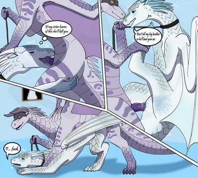 Icewing Mounted (Wings_of_Fire)
art by MisterLuk
Keywords: wings_of_fire;icewing;dragon;dragoness;male;female;feral;M/F;bondage;penis;missionary;from_behind;vaginal_penetration;oral;spooge;MisterLuk