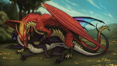 Pyrrah Pressure (The_Dragon_Prince)
art by moonski
Keywords: the_dragon_prince;pyrrah;dragoness;female;feral;lesbian;from_behind;vagina;suggestive;moonski