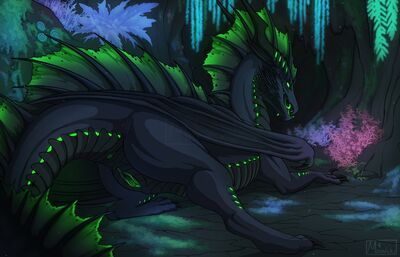 Vethrax
art by moonski
Keywords: dragoness;female;feral;solo;vagina;presenting;moonski