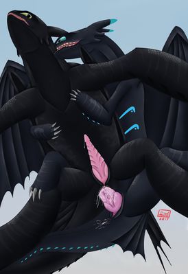 Mus0 and Toothless
art by mus0
Keywords: how_to_train_your_dragon;httyd;night_fury;toothless;dragon;male;anthro;M/M;penis;from_behind;anal;spooge;mus0