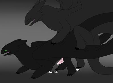 Night Fury Lovemaking
art by n-fultra
Keywords: how_to_train_your_dragon;httyd;night_fury;dragon;feral;male;M/M;from_behind;anal;penis;spooge;n-fultra