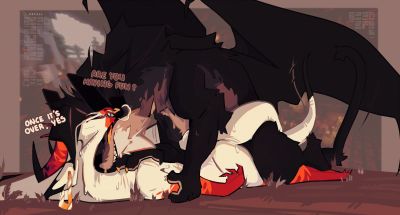 This Always Happens
art by nahyon
Keywords: dragon;dragoness;male;female;feral;M/F;from_behind;suggestive;humor;nahyon