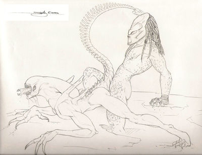 AvP
art by yautja (?)
Keywords: alien;xenomorph;predator;anthro;male;female;M/F;from_behind;yautja