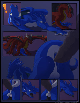 Firon and Mandarax 3
art by necrodrone13
Keywords: comic;dragon;male;feral;M/M;penis;from_behind;anal;closeup;necrodrone13