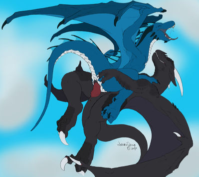 Riding Whiro
art by necrodrone13
Keywords: dragon;feral;male;M/M;penis;anal;cowgirl;necrodrone13