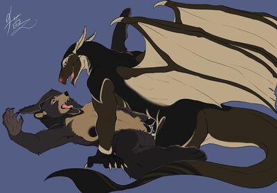 Feral and Anthro
art by nekomata_ftnr
Keywords: dragon;furry;ursine;bear;male;female;feral;anthro;breasts;M/F;penis;missionary;vaginal_penetration;spooge;nekomata_ftnr