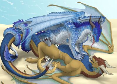 Minrok and Dremora Mating
art by nero_eternity
Keywords: dragon;dragoness;male;female;feral;M/F;penis;missionary;vaginal_penetration;spooge;beach;nero_eternity