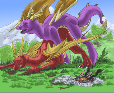 Spyro and Flame Having Sex (color)
art by newlegend1
Keywords: videogame;spyro_the_dragon;dragon;spyro;flame;male;feral;M/M;from_behind;anal;spooge;newlegend1