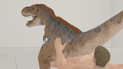 Dino Ride
art by nickewildessoulmate
Keywords: beast;videogame;survival_ark_evolved;dinosaur;theropod;tyrannosaurus_rex;trex;female;feral;human;man;male;M/F;reverse_cowgirl;suggestive;cgi;nickewildessoulmate