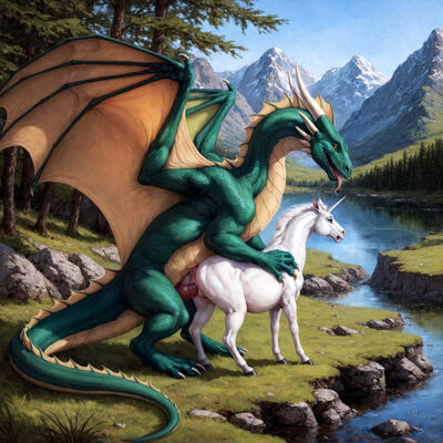 Lakeside Breeding
art by nightdancer
Keywords: dragon;furry;equine;unicorn;male;female;feral;M/F;penis;from_behind;vaginal_penetration;nightdancer