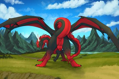 Red Butt
art by nitrods
Keywords: dragon;male;feral;solo;penis;nitrods