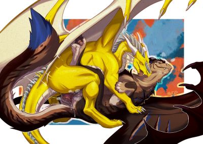 Sparks05 and Ragnartheninth
art by nitrods
Keywords: dragon;male;feral;M/M;penis;missionary;anal;spooge;nitrods