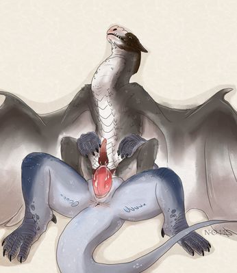 Wyvern On Top
art by northernironbelly
Keywords: dragon;wyvern;feral;male;M/M;anal;penis;reverse_cowgirl;spooge;northernironbelly