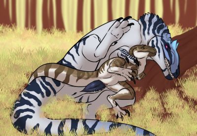 Giganotaurus and Utahraptor
art by nothoughtsjustteeth
Keywords: dinosaur;theropod;raptor;giganotaurus;utahraptor;male;female;feral;M/F;penis;spoons;cloacal_penetration;nothoughtsjustteeth