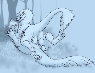 Raptor Riding
art by nothoughtsjustteeth
Keywords: dinosaur;theropod;raptor;male;female;feral;M/F;penis;cowgirl;vaginal_penetration;spooge;nothoughtsjustteeth