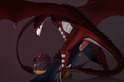 Cardinal and Lyrina (Wings_of_Fire)
art by nox.caelum
Keywords: wings_of_fire;skywing;dragon;dragoness;male;female;feral;M/F;penis;from_behind;vaginal_penetration;spooge;nox.caelum