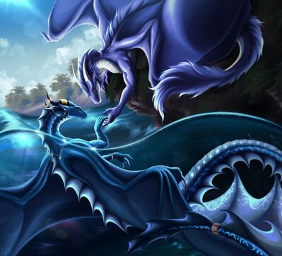 Sea Meets Sky (Wings_of_Fire)
art by nsst
Keywords: wings_of_fire;seawing;dragon;dragoness;male;female;feral;M/F;romance;non-adult;nsst