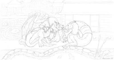 Diplomatic Relations
art by onissarle
Keywords: eastern_dragon;dragon;feral;male;M/M;penis;suggestive;onissarle