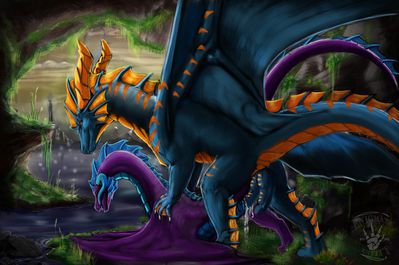 Mating and Mossbeds
art by ooraesyl
Keywords: dragon;dragoness;male;female;feral;M/F;penis;hemipenis;from_behind;vaginal_penetration;spooge;ooraesyl
