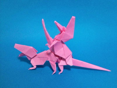 Dinosaur Mating Origami 1
unknown artist
Keywords: dinosaur;theropod;male;female;M/F;from_behind;origami;humor