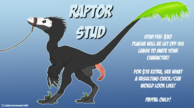 Raptor Stud
art by pocketbatinc
Keywords: dinosaur;theropod;raptor;deinonychus;male;feral;solo;penis;bondage;pocketbatinc