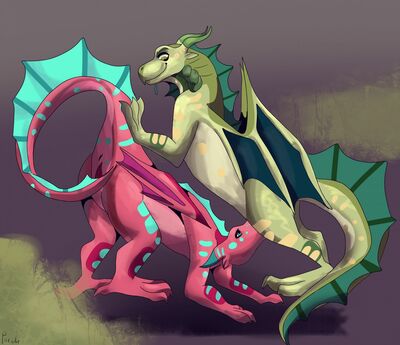 Seawing Oral Pleasuring (Wings_of_Fire)
art by potolok
Keywords: wings_of_fire;seawing;dragon;dragoness;male;female;feral;M/F;penis;vagina;69;oral;potolok