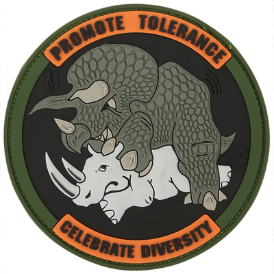 Promote Tolerance Patch
unknown artist
Keywords: dinosaur;ceratopsid;triceratops;furry;rhinoceros;male;female;anthro;M/F;from_behind;humor