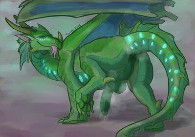 Musk (Wings_of_Fire)
art by pur3
Keywords: wings_of_fire;seawing;rainwing;hybrid;dragon;male;feral;solo;penis;presenting;pur3