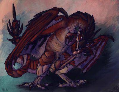 Rathalos
art by pur3
Keywords: videogame;monster_hunter;dragon;wyvern;rathalos;male;feral;solo;penis;spooge;pur3
