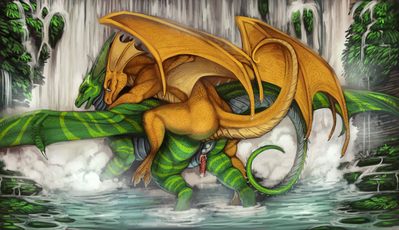 Under The Falls
art by quirachen
Keywords: dragon;male;feral;M/M;penis;from_behind;anal;spooge;quirachen