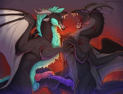 Sparring
art by qwertydragon
Keywords: dragon;male;feral;M/M;penis;fight;masturbation;suggestive;qwertydragon