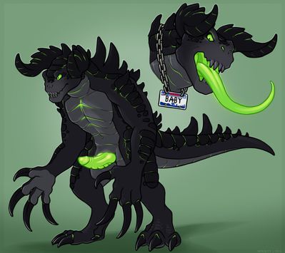 Deathclaw
art by raisay
Keywords: videogame;fallout;reptile;lizard;deathclaw;male;anthro;solo;penis;raisay