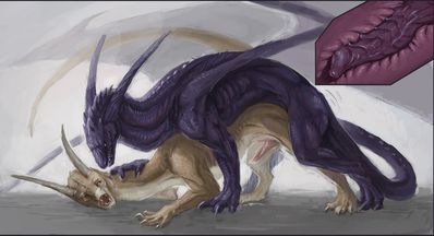 Drakes Mating
art by randy-salmon
Keywords: dragon;male;feral;M/M;penis;from_behind;anal;internal;spooge;randy-salmon