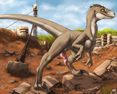 Male Raptor
art by lizardlars
Keywords: jurassic_park;dinosaur;theropod;raptor;deinonychus;male;feral;solo;penis;lizardlars