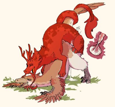 Dragon and Raptor
art by raptoreggs
Keywords: eastern_dragon;dinosaur;theropod;raptor;dragon;male;female;feral;M/F;penis;from_behind;vaginal_penetration;internal;ejaculation;spooge;raptoreggs