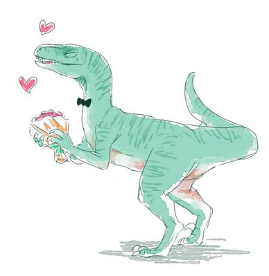 Raptor in Love
unknown artist
Keywords: dinosaur;theropod;raptor;male;feral;solo;non-adult