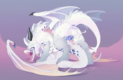 Two White Dergs
art by ravedoq
Keywords: dragon;dragoness;male;female;feral;M/F;penis;missionary;vaginal_penetration;ejaculation;spooge;ravedoq