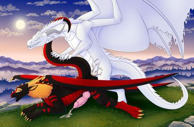 Dragon Sex
art by re-re and FurryPur
Keywords: dragon;male;feral;M/M;penis;from_behind;anal;spooge;re-re;FurryPur