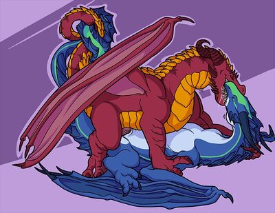 Mating Dragons
art by ReptilianReverie
Keywords: dragon;dragoness;male;female;feral;M/F;penis;missionary;vaginal_penetration;ReptilianReverie