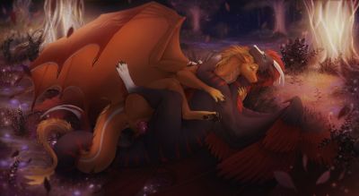 Hemul and Fai
art by reymur
Keywords: dragon;dragoness;male;female;feral;M/F;penis;missionary;vaginal_penetration;reymur