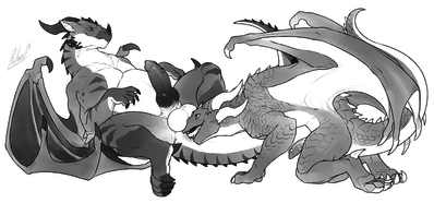 A Dragon's Feast
art by rollwulf
Keywords: dragon;male;feral;M/M;penis;oral;anal;rimjob;rollwulf